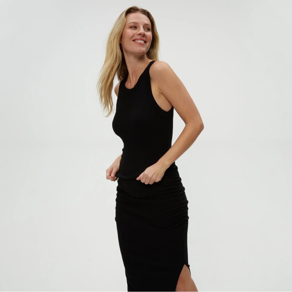 Michael Stars Black Wren Midi Dress - Size S